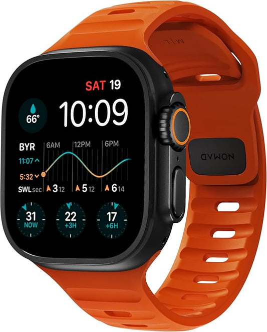 سوار نوماد الرياضي لساعة آبل الترا بمقاس 42/44/45/49 ملم، باللون البرتقالي