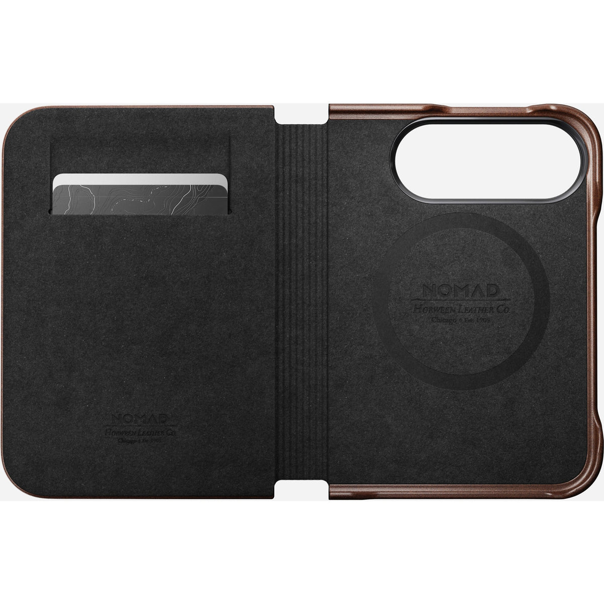 Nomad Traditional Leather Folio for iPhone Duo - Rustic Brown