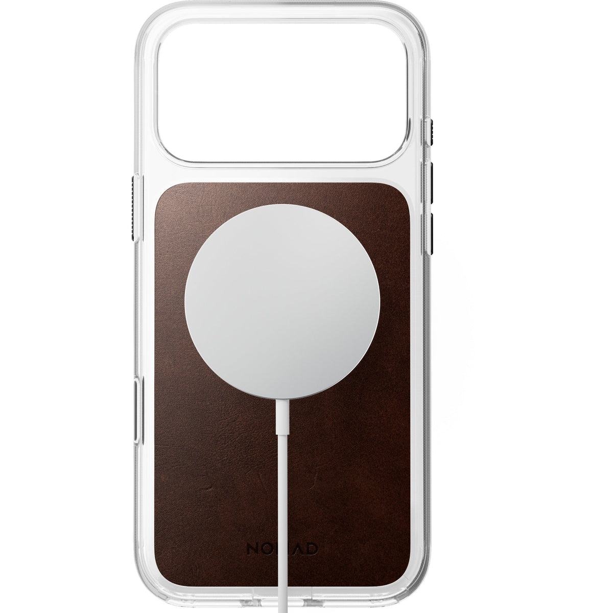 Nomad Clear Leather Case for iPhone 18 Pro Max - Rustic Brown