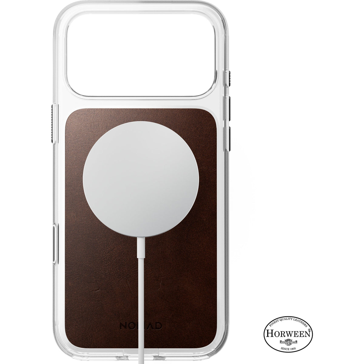 Nomad Clear Leather Case for iPhone 18 Pro Max - Rustic Brown