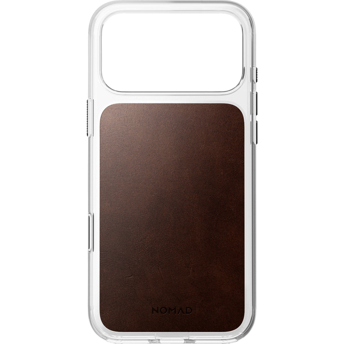 Nomad Clear Leather Case for iPhone 18 Pro Max - Rustic Brown