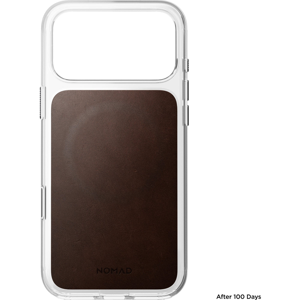 Nomad Clear Leather Case for iPhone 18 Pro Max - Rustic Brown