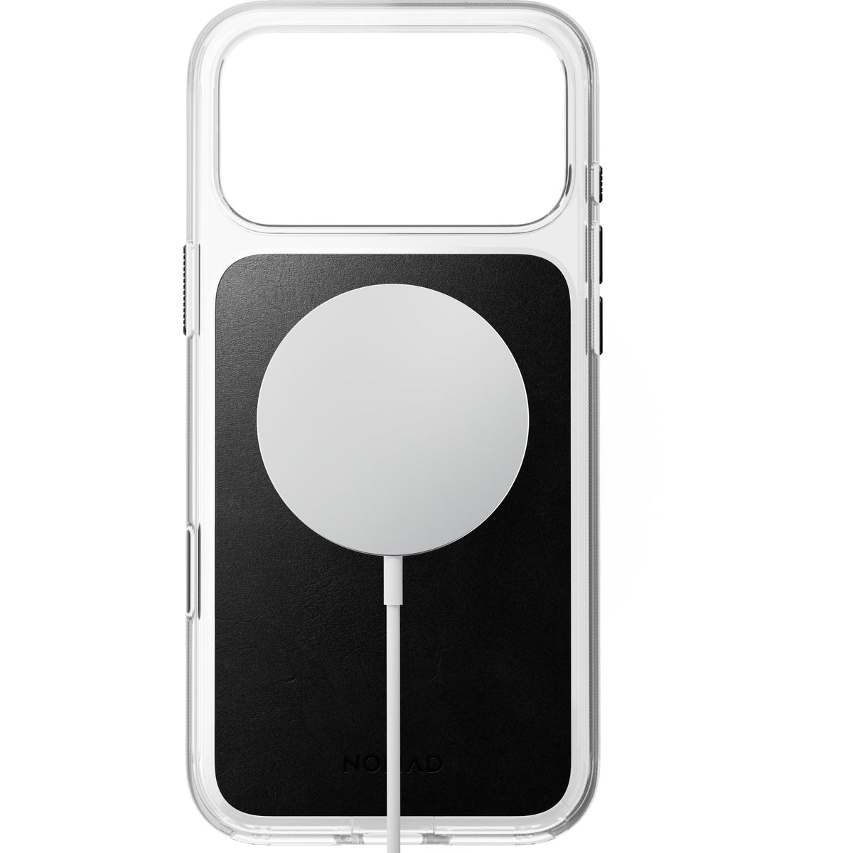 Nomad Clear Leather Case for iPhone 18 Pro Max - Black Horween