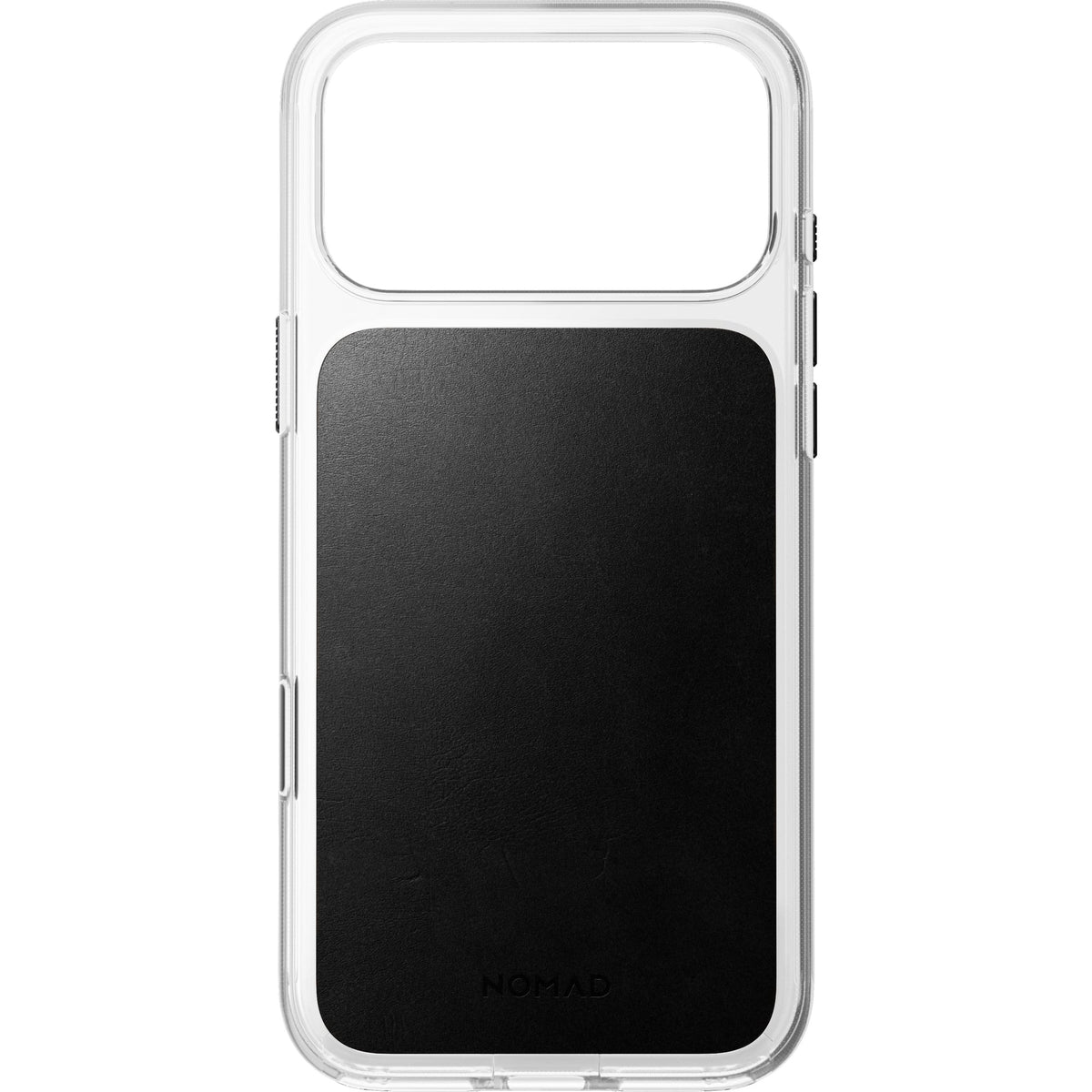 Nomad Clear Leather Case for iPhone 18 Pro Max - Black Horween