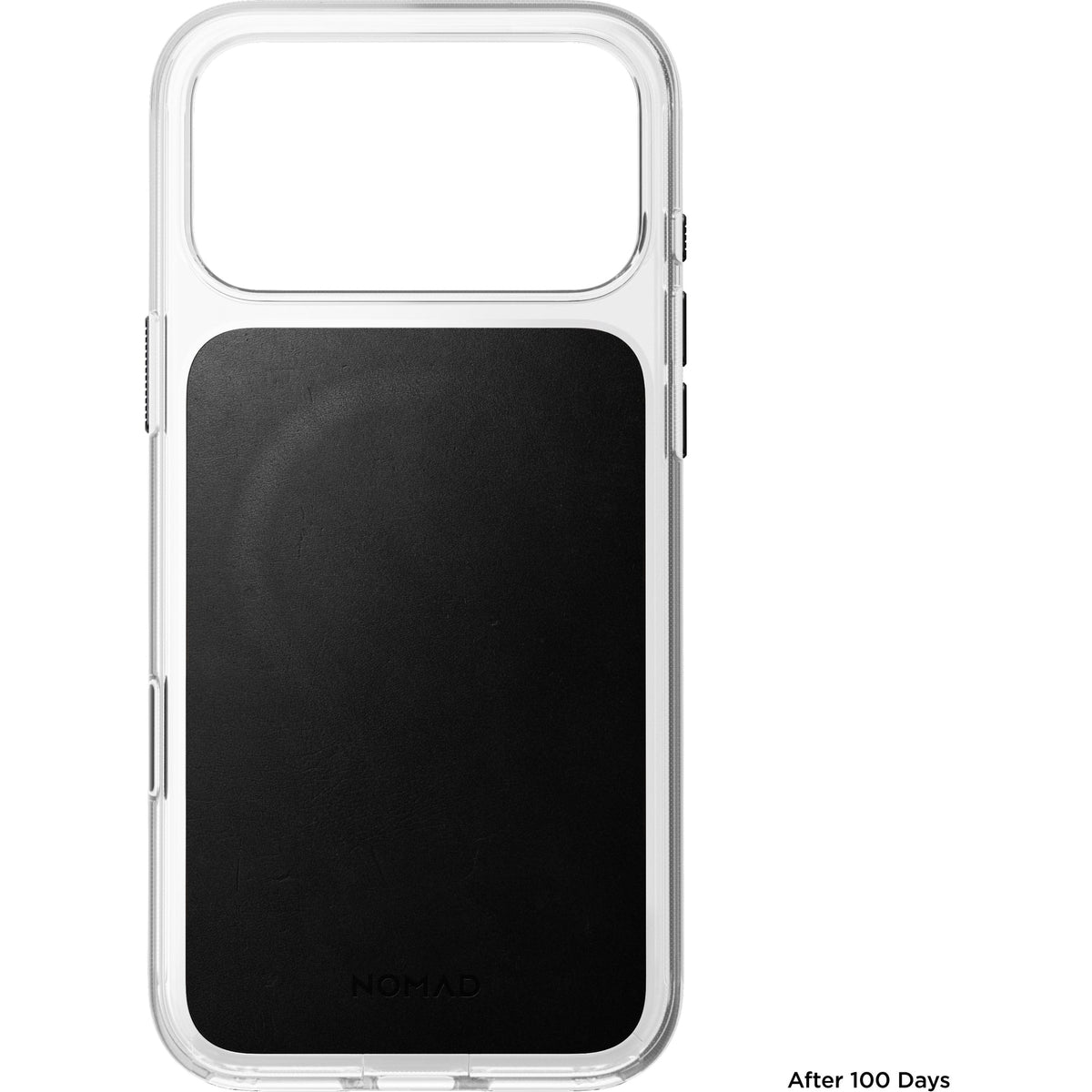 Nomad Clear Leather Case for iPhone 18 Pro Max - Black Horween