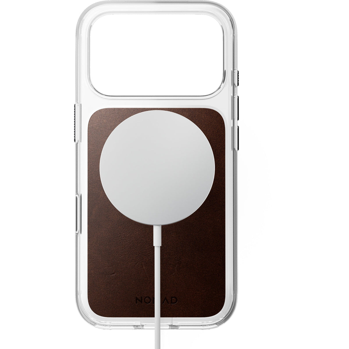 Nomad Clear Leather Case for iPhone 18 Pro - Rustic Brown