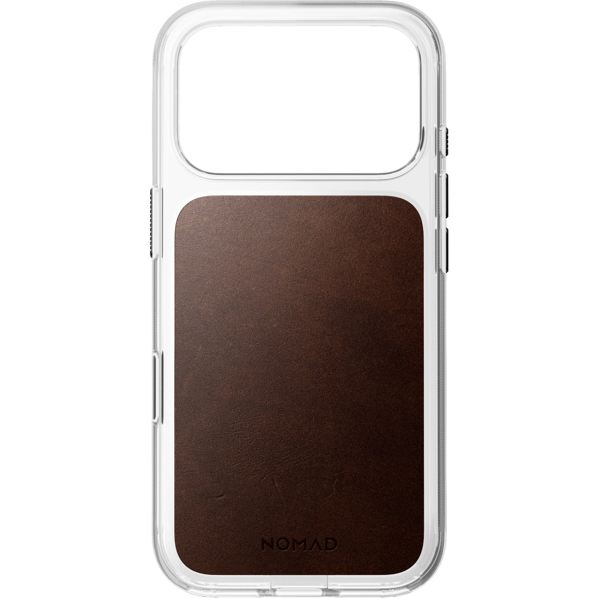 Nomad Clear Leather Case for iPhone 18 Pro - Rustic Brown