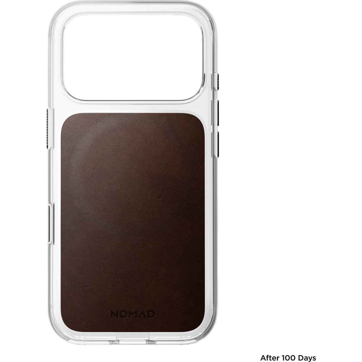 Nomad Clear Leather Case for iPhone 18 Pro - Rustic Brown