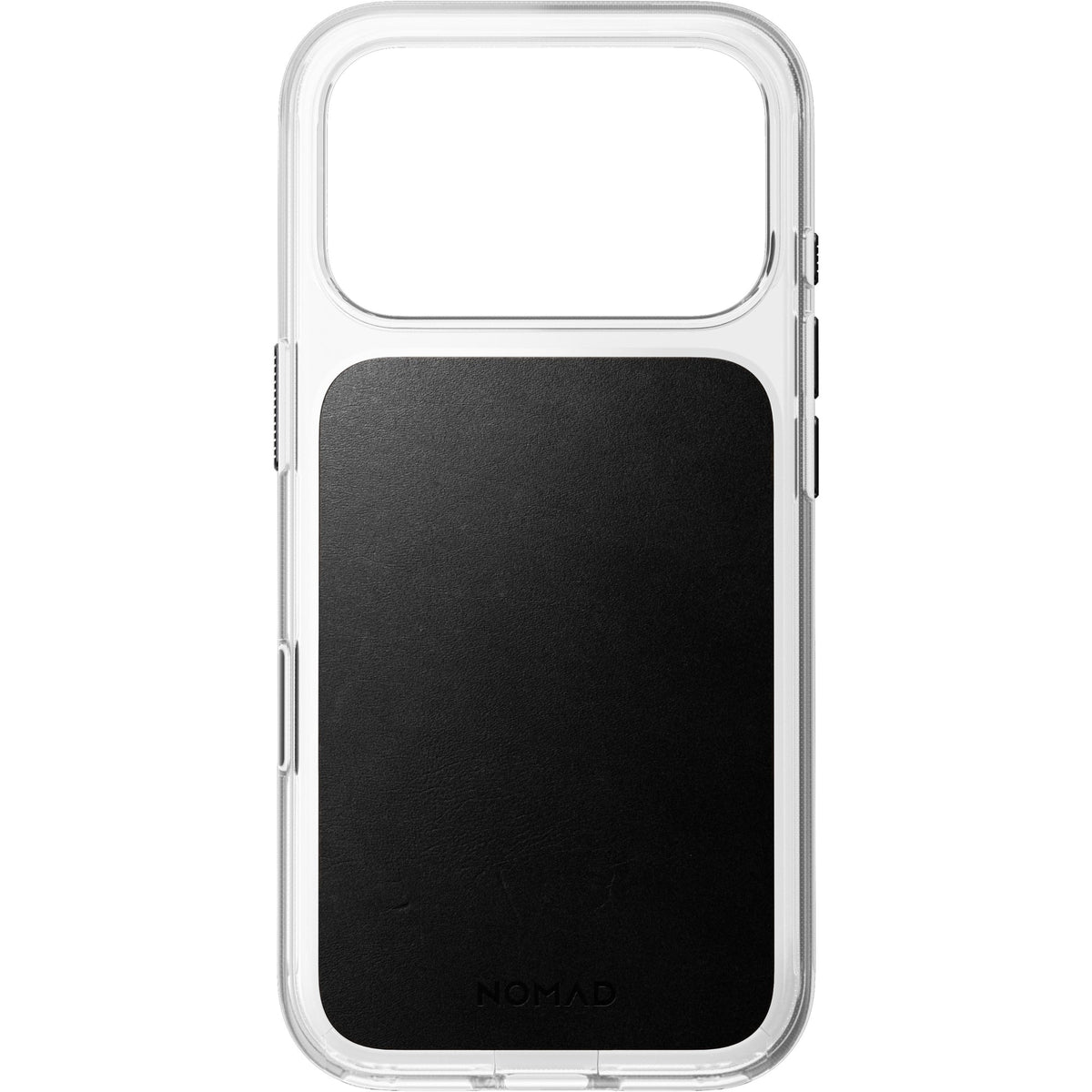Nomad Clear Leather Case for iPhone 18 Pro - Black Horween