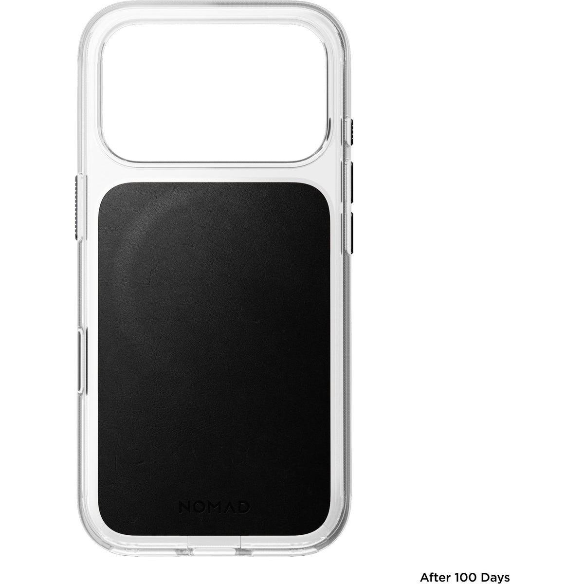 Nomad Clear Leather Case for iPhone 18 Pro - Black Horween