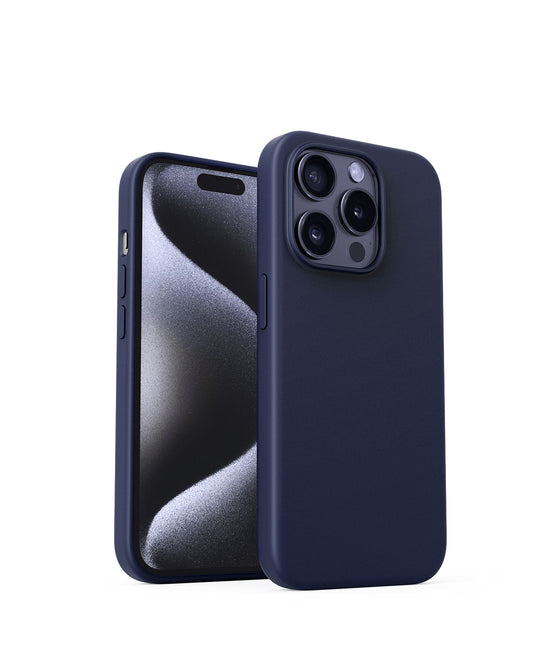 AUKEY Magnetic Hrd-Shell Phone Case Midnight iPhone 15 Pro Blue