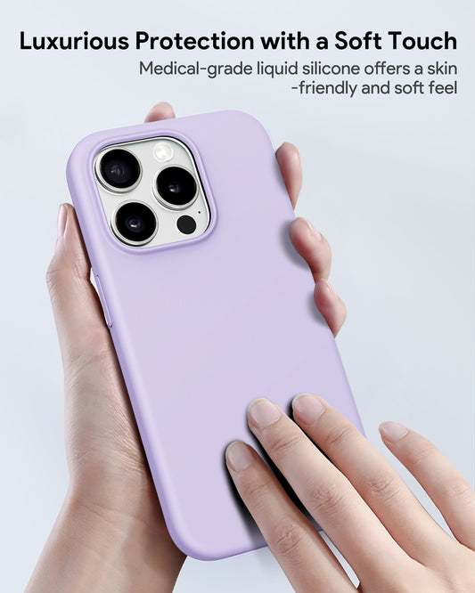 AUKEY Magnetic Hrd-Shell Phone Case Midnight iPhone 15 Pro Max Pink