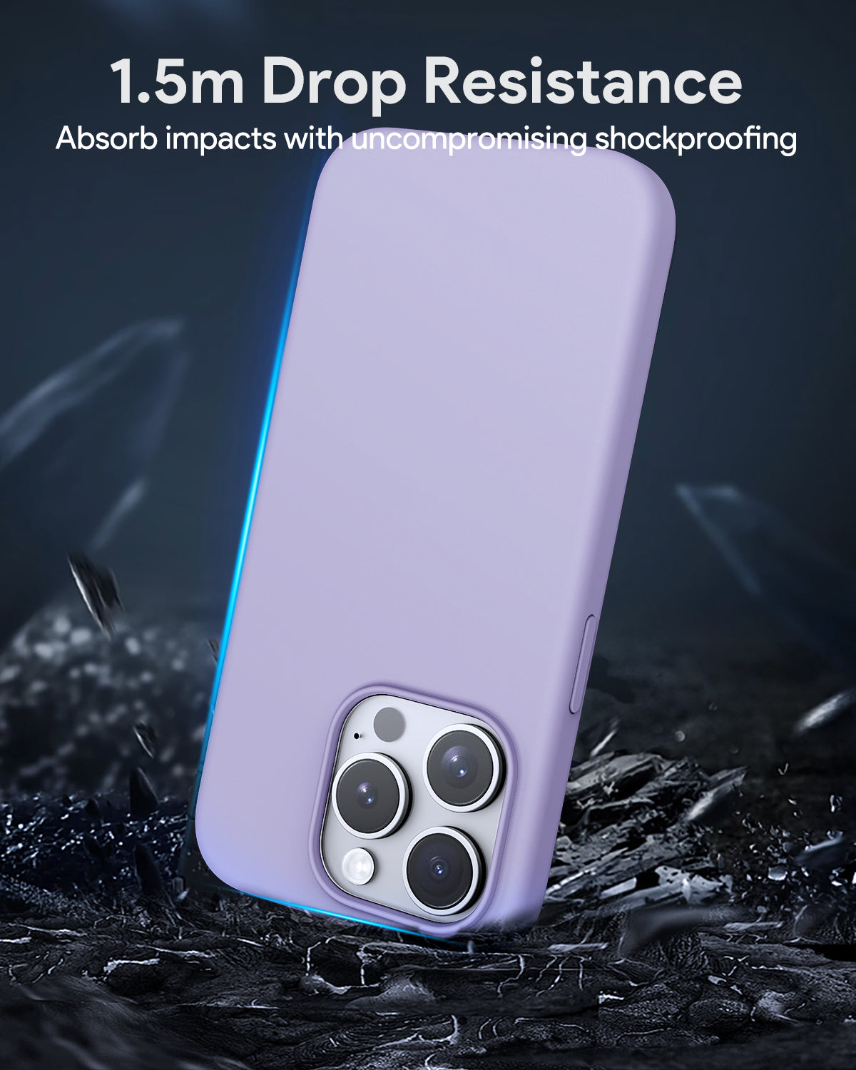 AUKEY Magnetic Hrd-Shell Phone Case  Midnight iPhone 15 Pro Pink