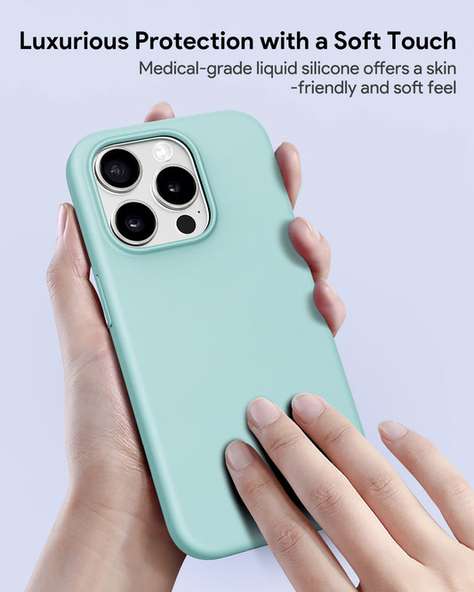 AUKEY Magnetic Hrd-Shell Phone Case Midnight iPhone 15 Pro Max Green