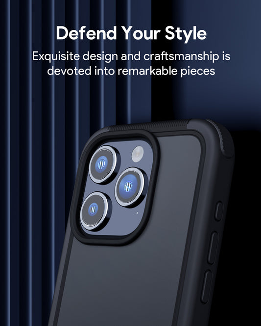 Aukey Hard Shell for Iphone 15 Pro Max 3-meter drop protection Strong magnetic Gray