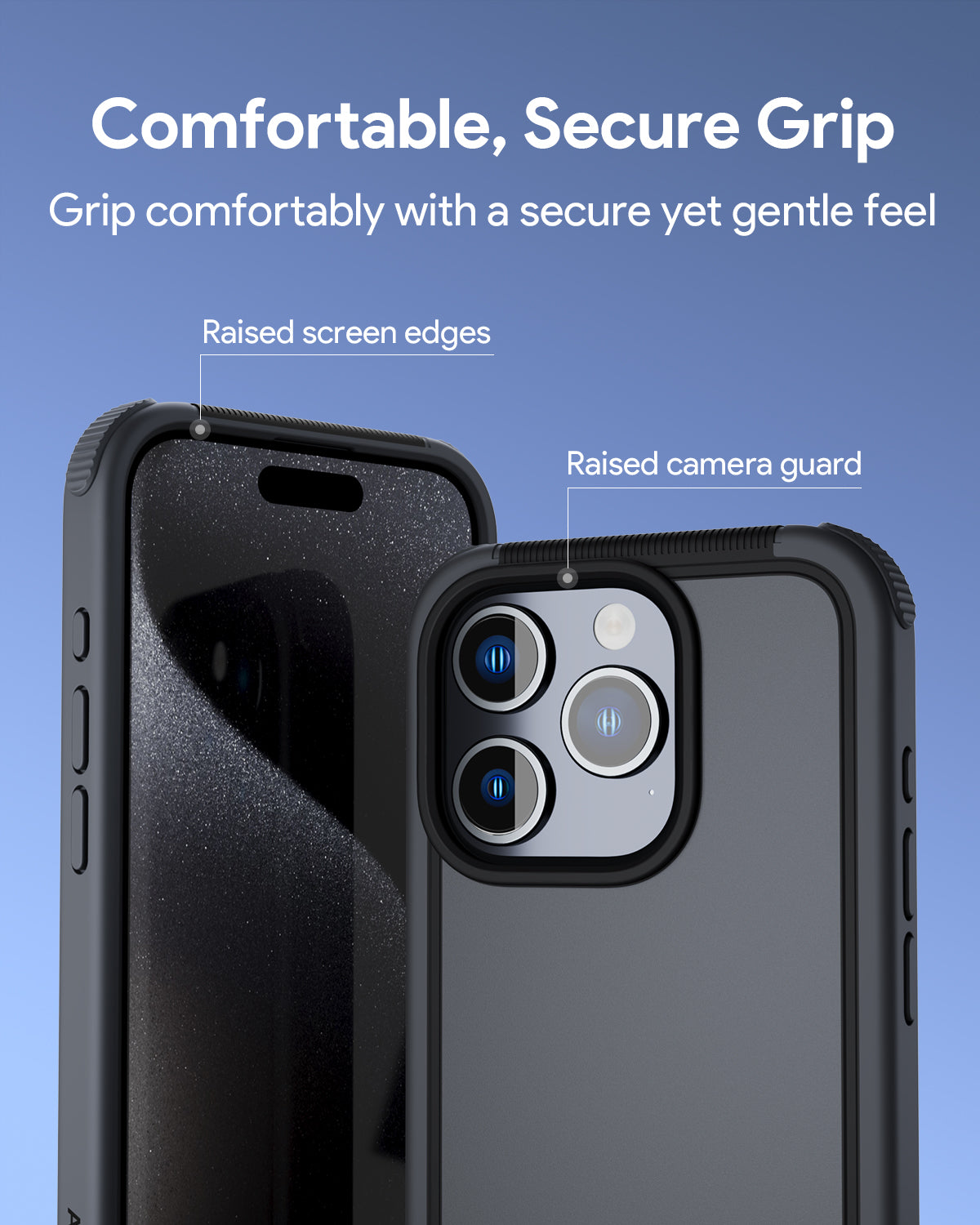 Aukey Hard Shell for Iphone 15 Pro 3-meter drop protection Strong magnetic  Gray