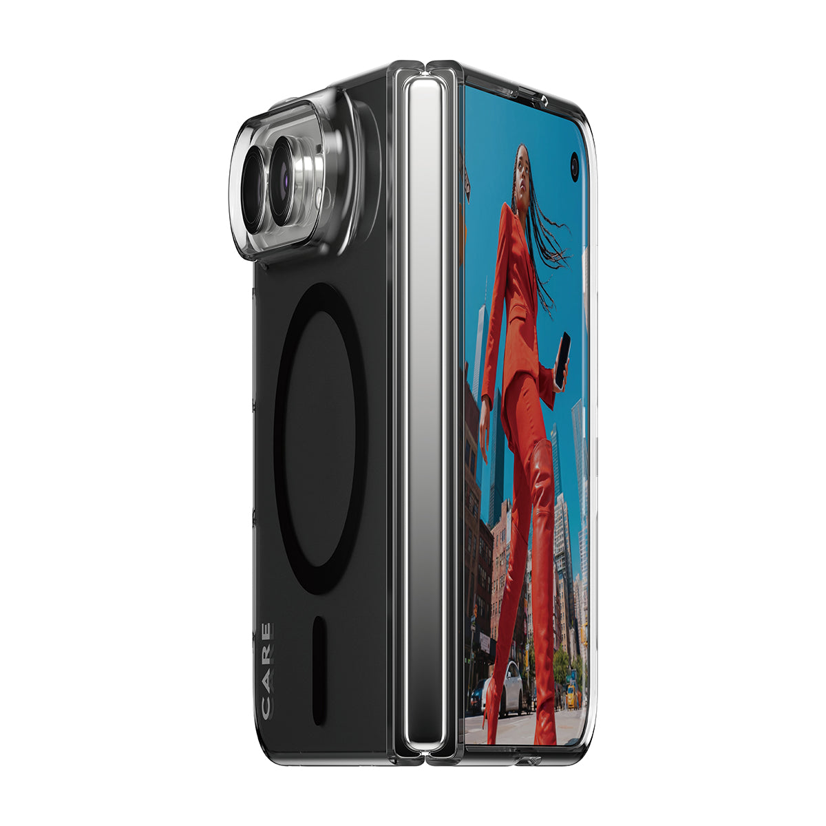PanzerGlass Flagship Signature Slim PC/TPU Case for iPhone Duo - Smokey Black
