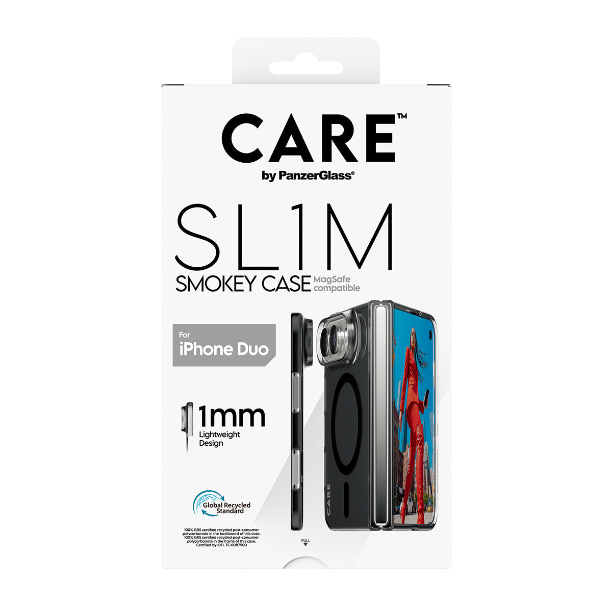 PanzerGlass Flagship Signature Slim PC/TPU Case for iPhone Duo - Smokey Black