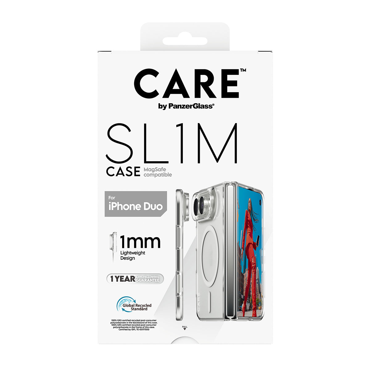 PanzerGlass Flagship Signature Slim PC/TPU Case for iPhone Duo - Transparent