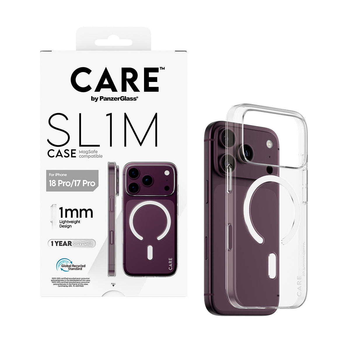 Panzerglass Care iPhone 18 Pro Fashion Slim Case Magsafe Transparent