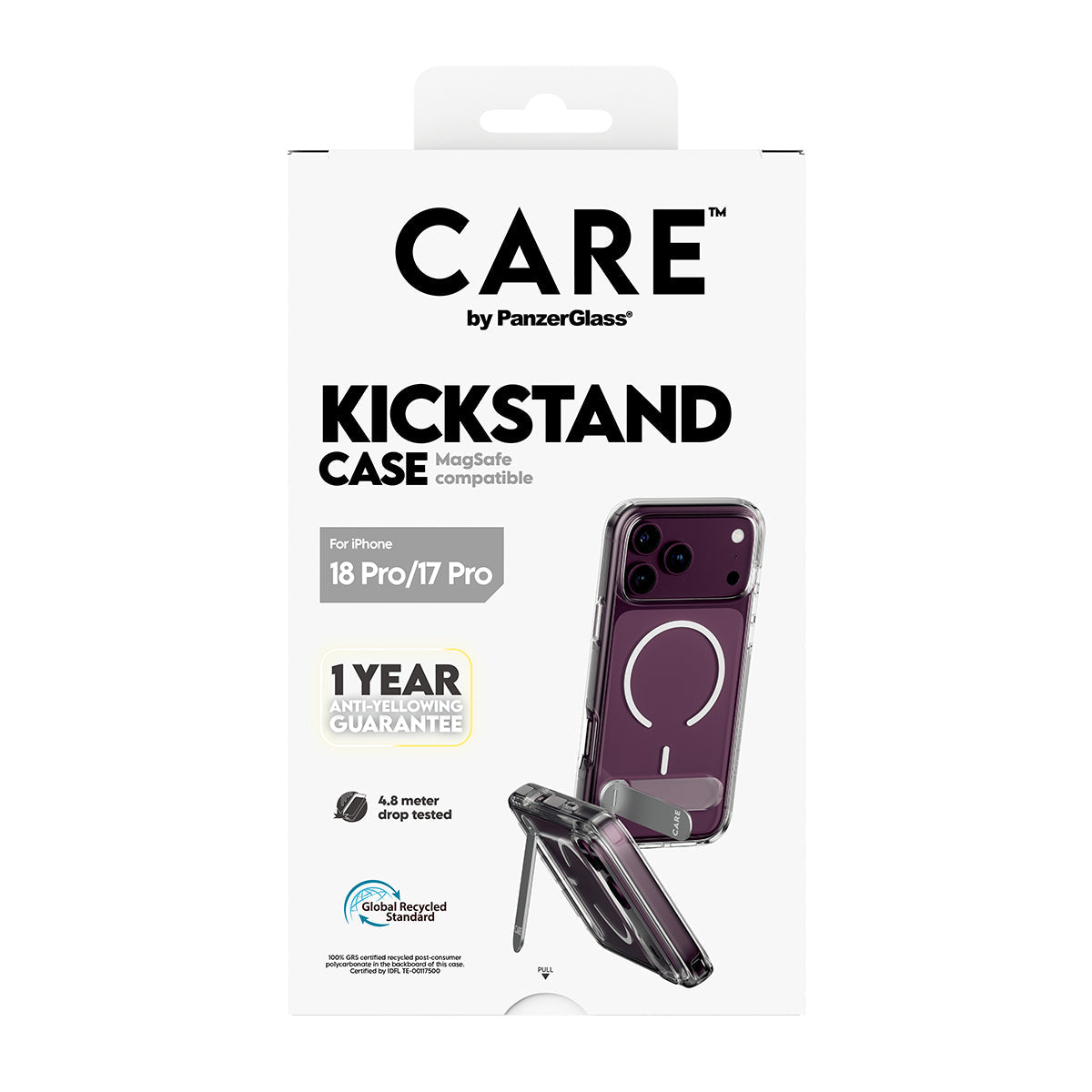 Panzerglass Care iPhone 18 Pro Feature Case Kickstand Magsafe Transparent