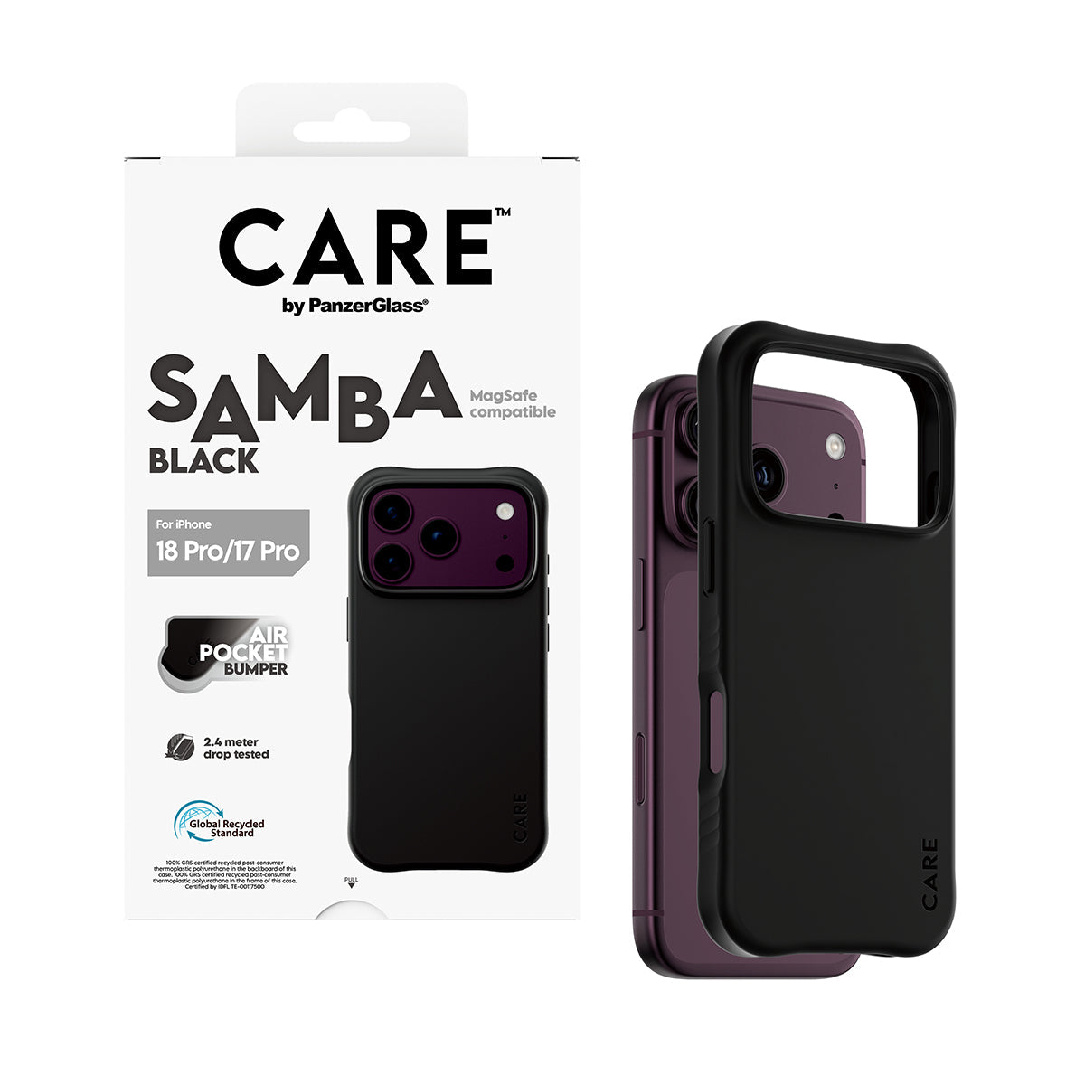 Panzerglass Care iPhone 18 Pro Fashion Samba Case Magsafe Black