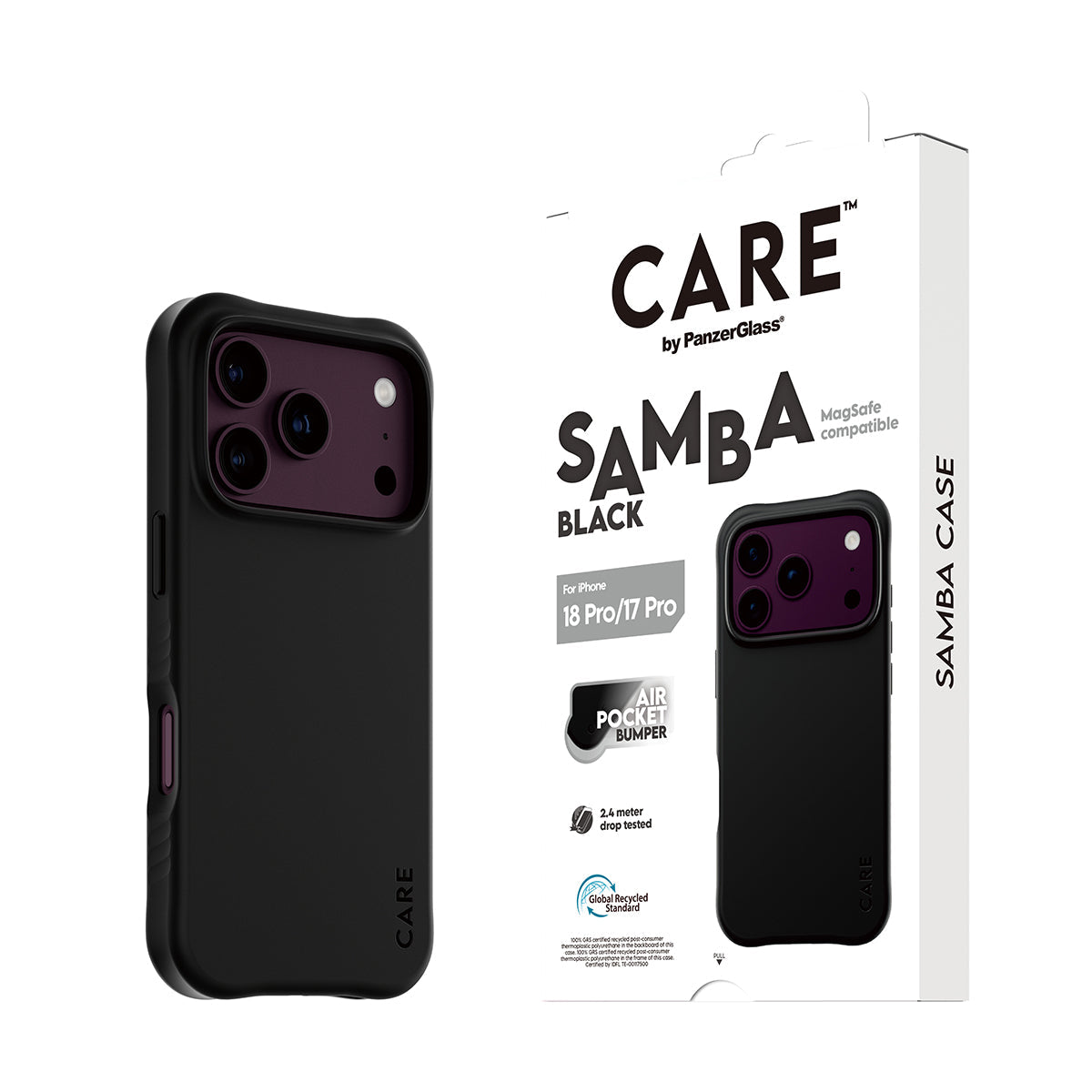 Panzerglass Care iPhone 18 Pro Fashion Samba Case Magsafe Black