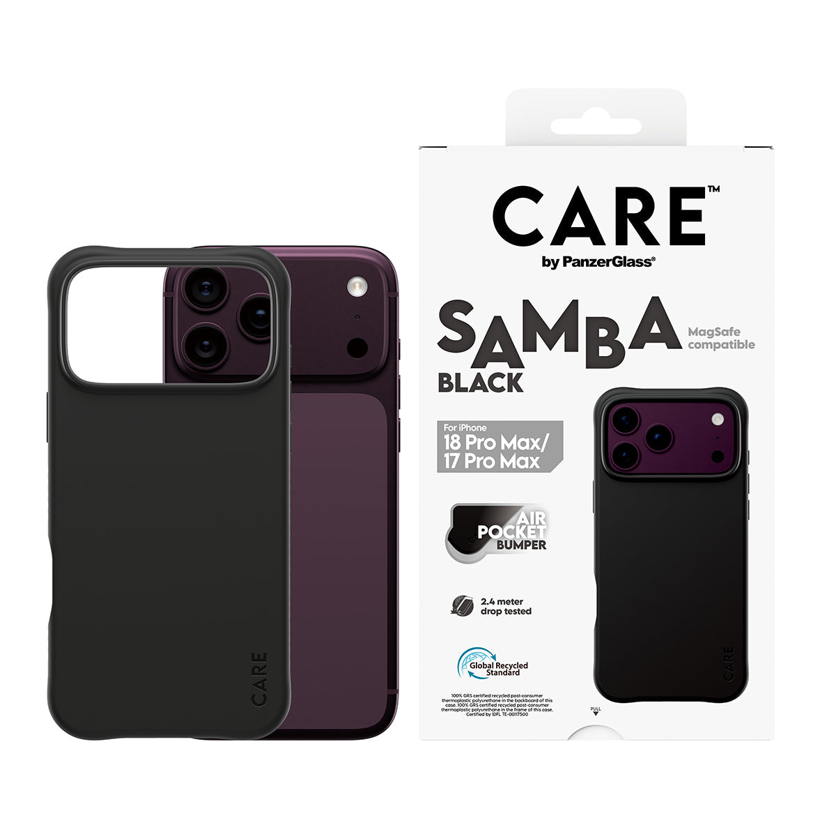 Panzerglass Care iPhone 18 Pro Max Fashion Samba Case Magsafe Black