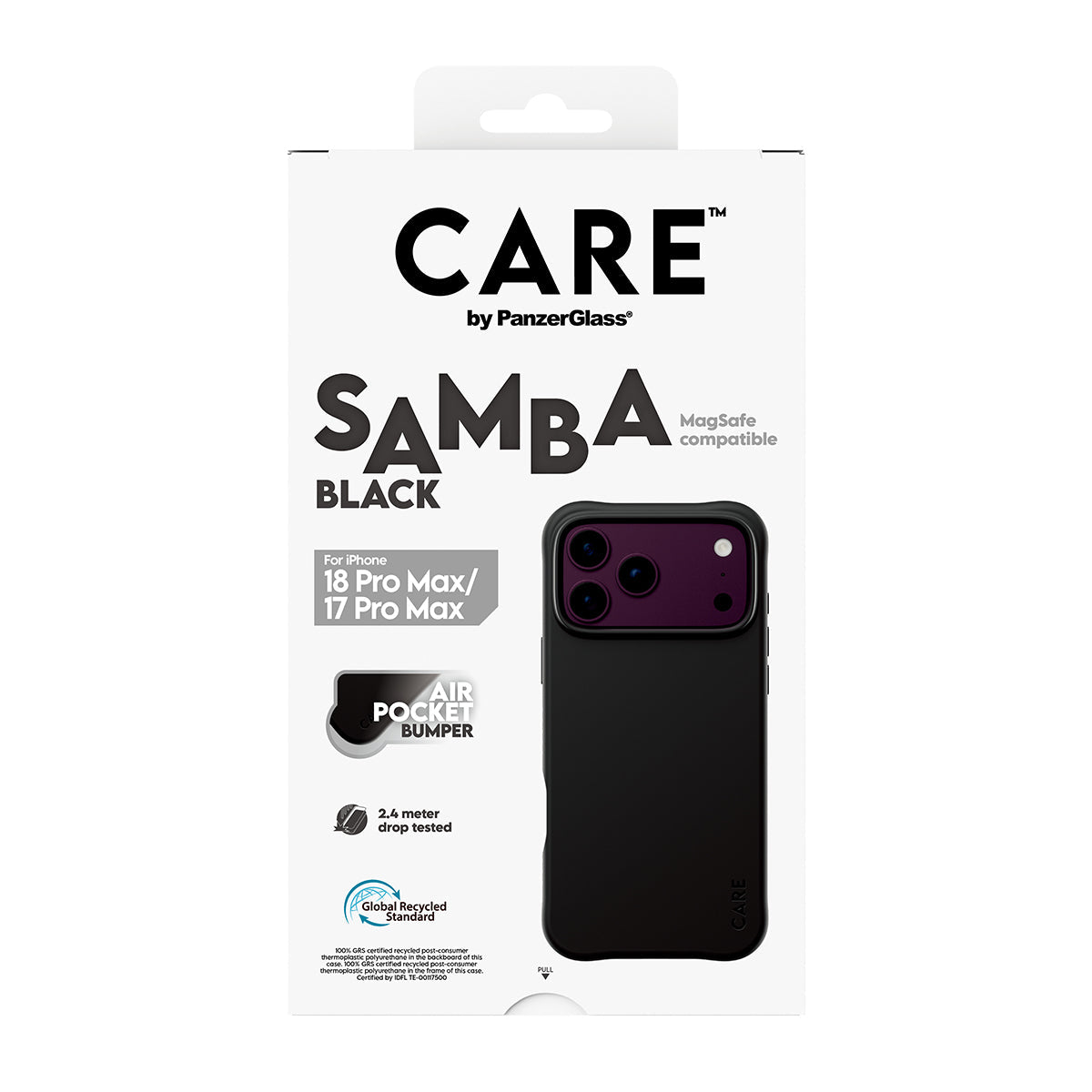 Panzerglass Care iPhone 18 Pro Max Fashion Samba Case Magsafe Black