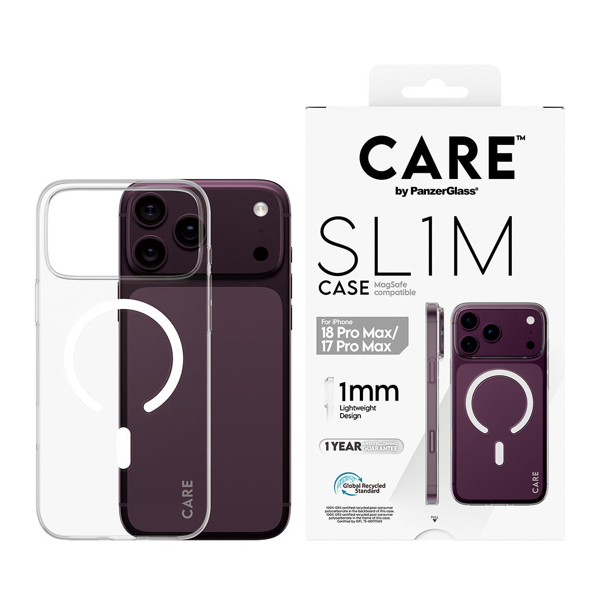 Panzerglass Care iPhone 18 Pro Max Fashion Sl1M Case Magsafe Transparent