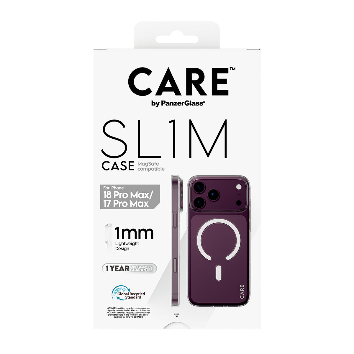 Panzerglass Care iPhone 18 Pro Max Fashion Sl1M Case Magsafe Transparent