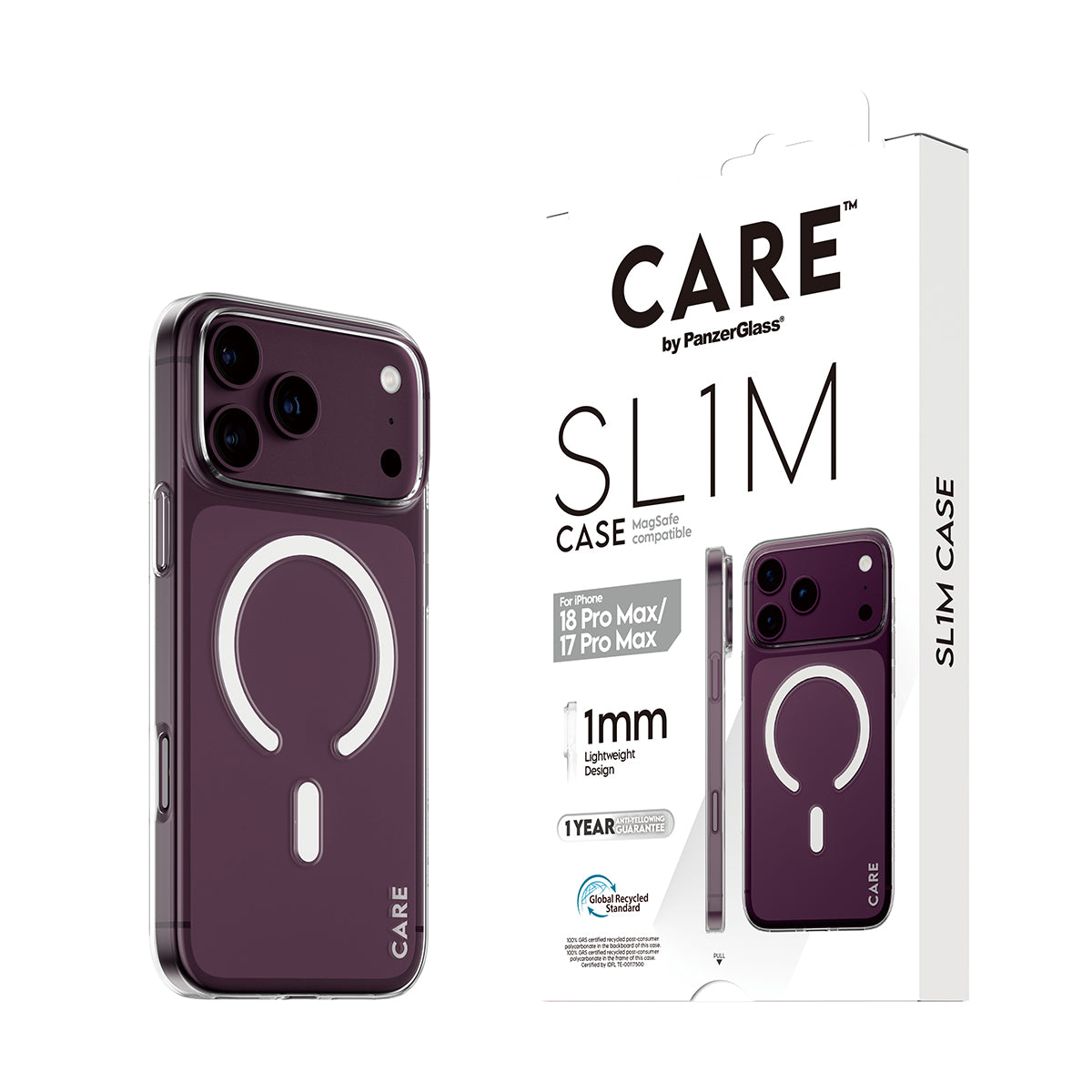 Panzerglass Care iPhone 18 Pro Max Fashion Sl1M Case Magsafe Transparent