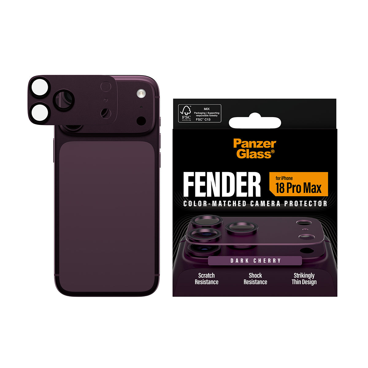 Panzerglass iPhone 18 Pro Max Camera Lens Protector Fender Purple