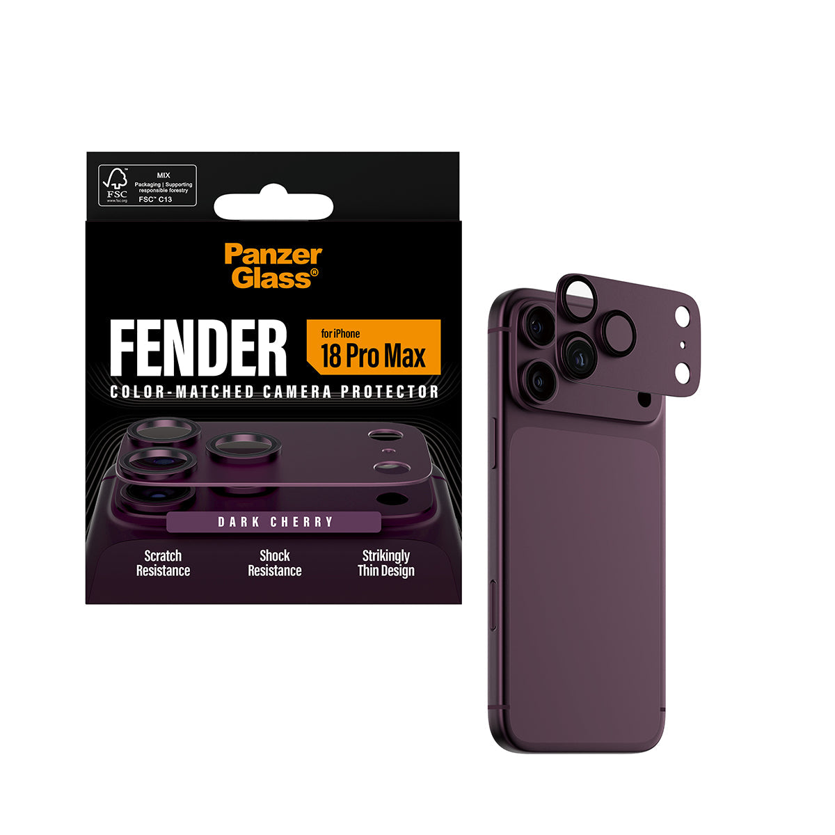 Panzerglass iPhone 18 Pro Max Camera Lens Protector Fender Purple