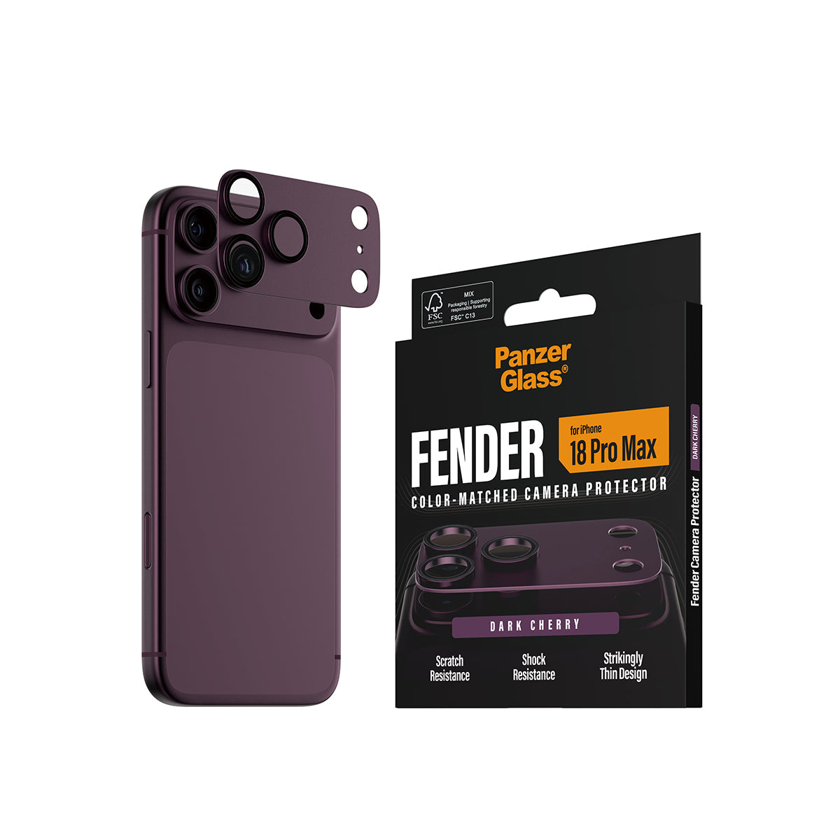 Panzerglass iPhone 18 Pro Max Camera Lens Protector Fender Purple