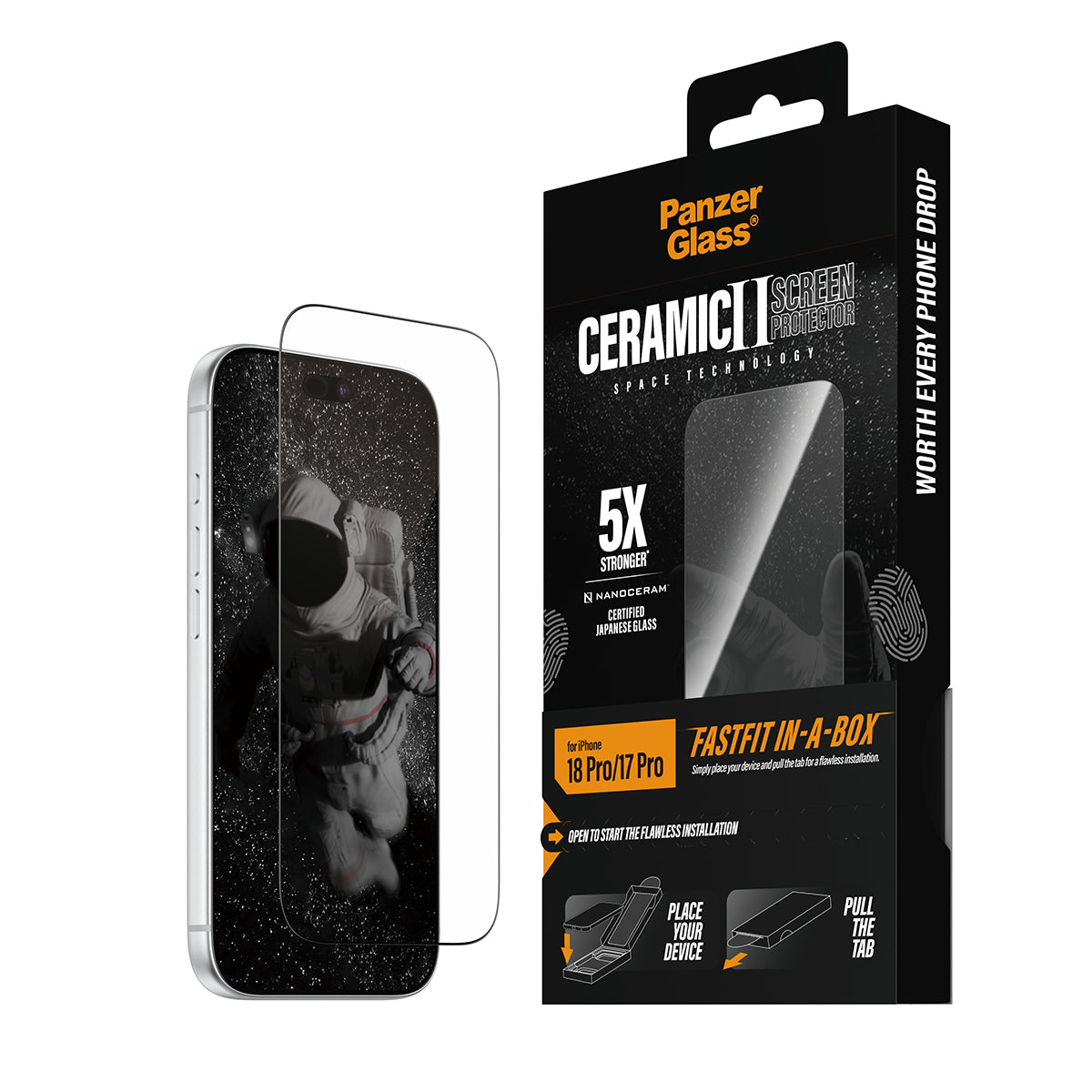 Panzerglass iPhone 18 Pro Screen Protectors Uwf Fastfit In A Box 2-Way Privacy