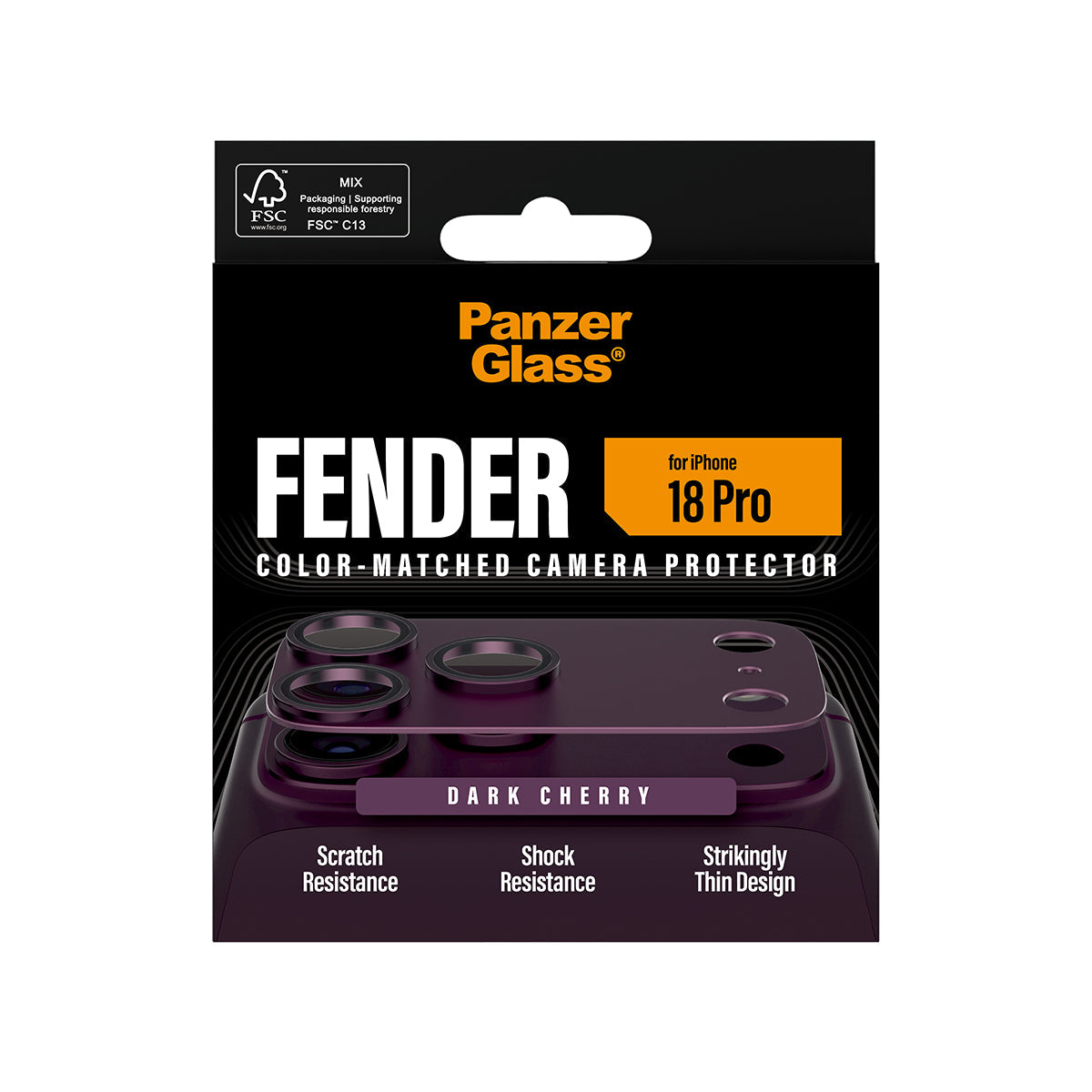 Panzerglass iPhone 18 Pro Camera Lens Protector Fender Purple