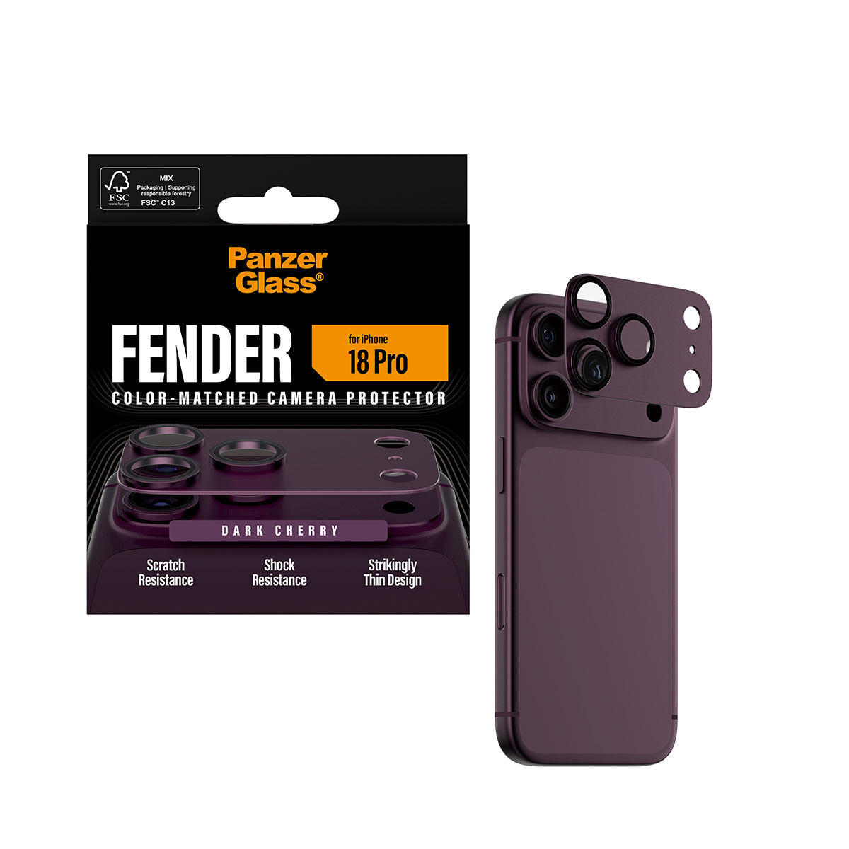Panzerglass iPhone 18 Pro Camera Lens Protector Fender Purple