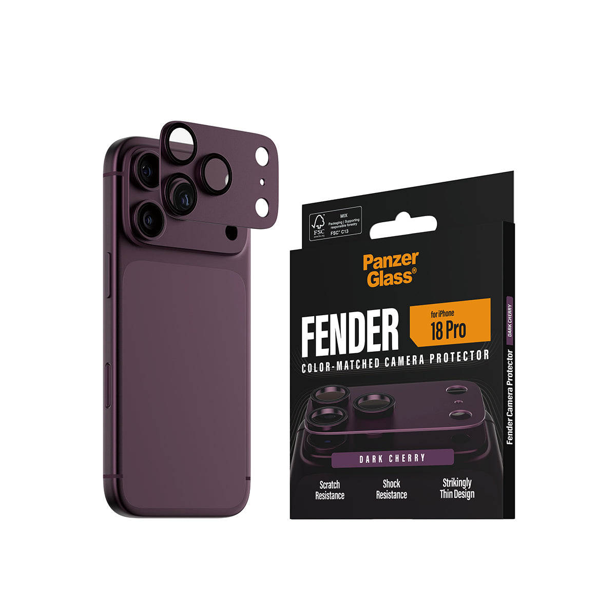 Panzerglass iPhone 18 Pro Camera Lens Protector Fender Purple