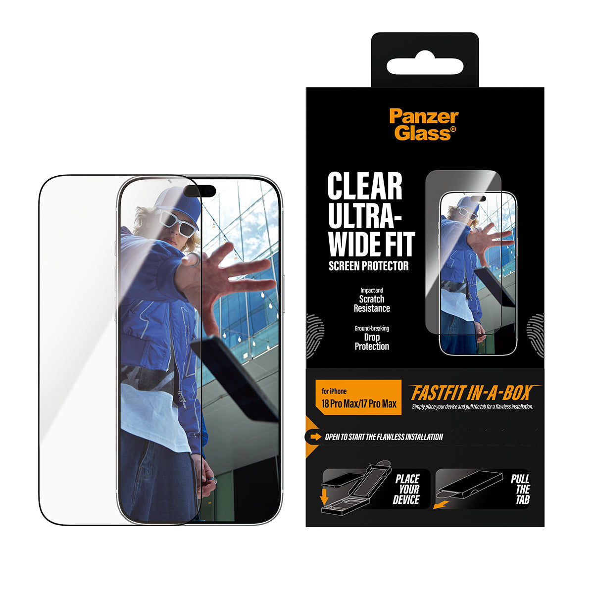 Panzerglass iPhone 18 Pro Max Screen Protectors Uwf Fastfit In A Box Clear
