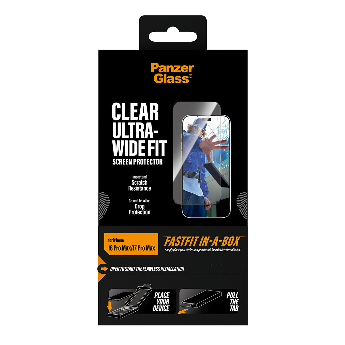 Panzerglass iPhone 18 Pro Max Screen Protectors Uwf Fastfit In A Box Clear