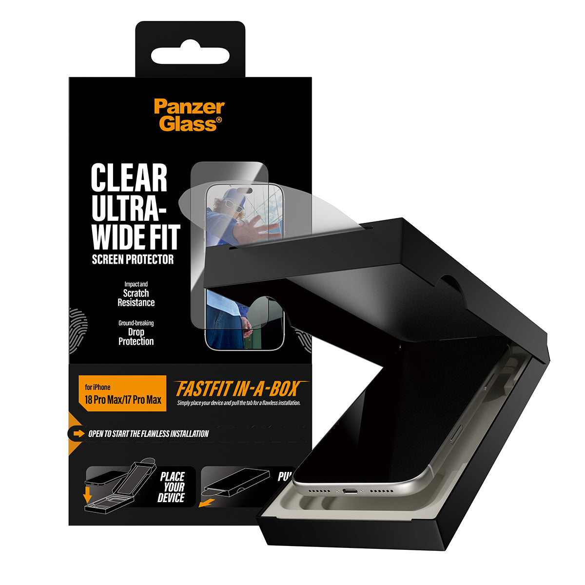Panzerglass iPhone 18 Pro Max Screen Protectors Uwf Fastfit In A Box Clear