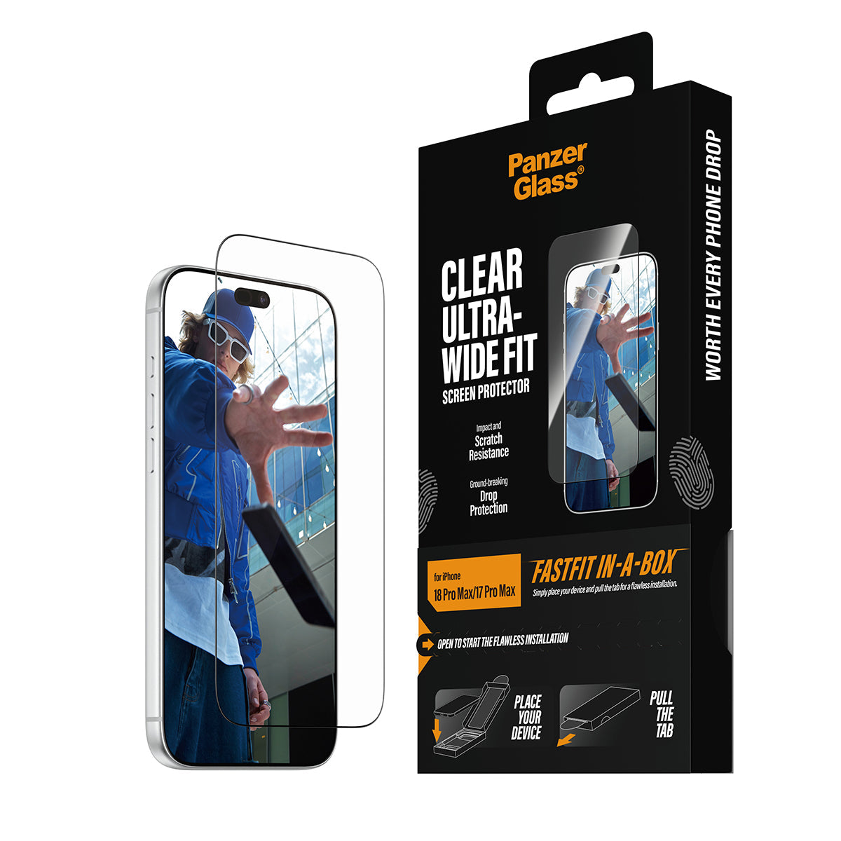 Panzerglass iPhone 18 Pro Max Screen Protectors Uwf Fastfit In A Box Clear