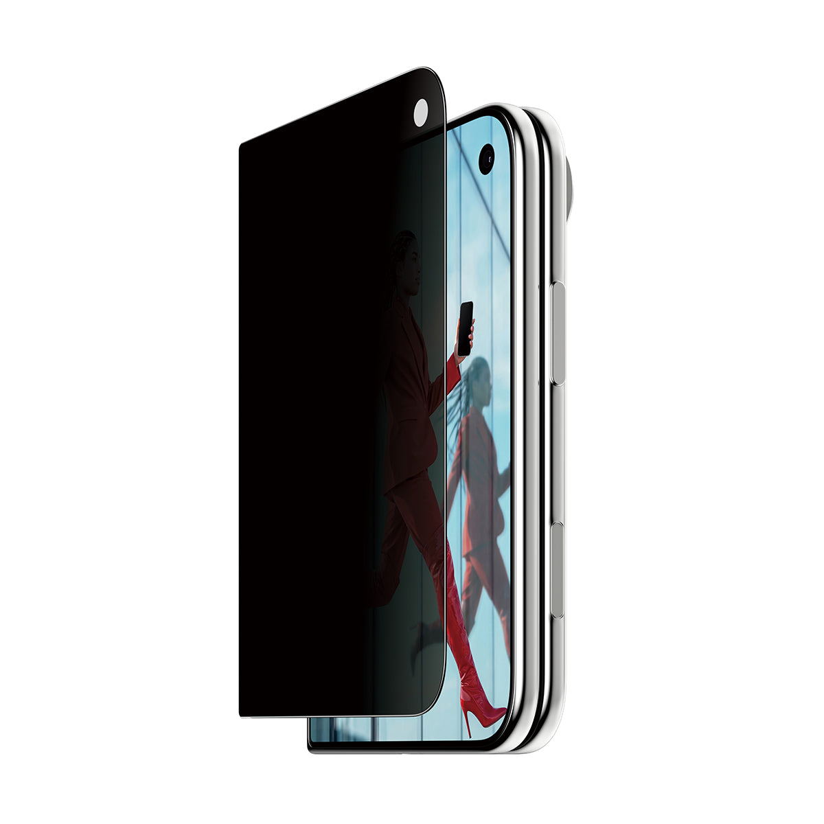 PanzerGlass Privacy Ultra-Wide Fit Sub-Screen Protector for iPhone Duo with FASTFIT IN-A-BOX