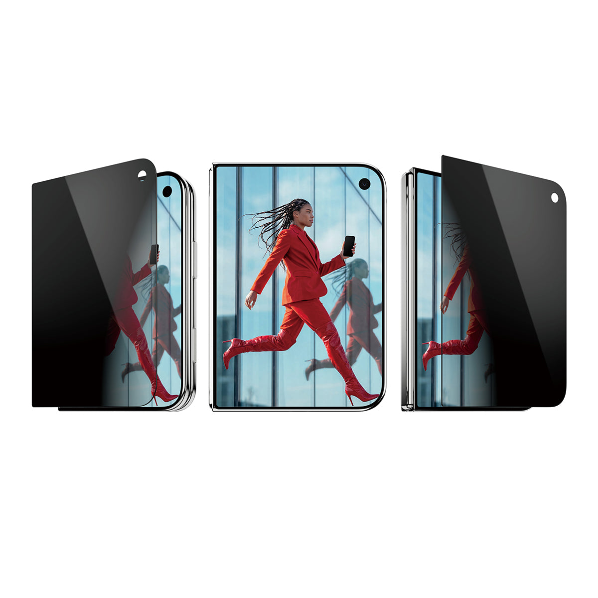 PanzerGlass Privacy Ultra-Wide Fit Sub-Screen Protector for iPhone Duo with FASTFIT IN-A-BOX