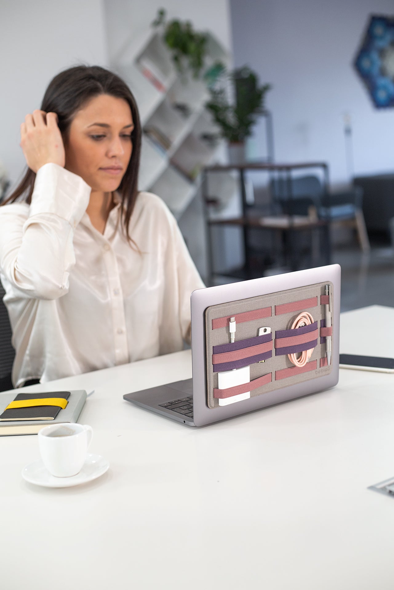 Beblau Shift Pro 3-in-1 Organizer Laptop, Wall & Backpack Tech Storage, Pink