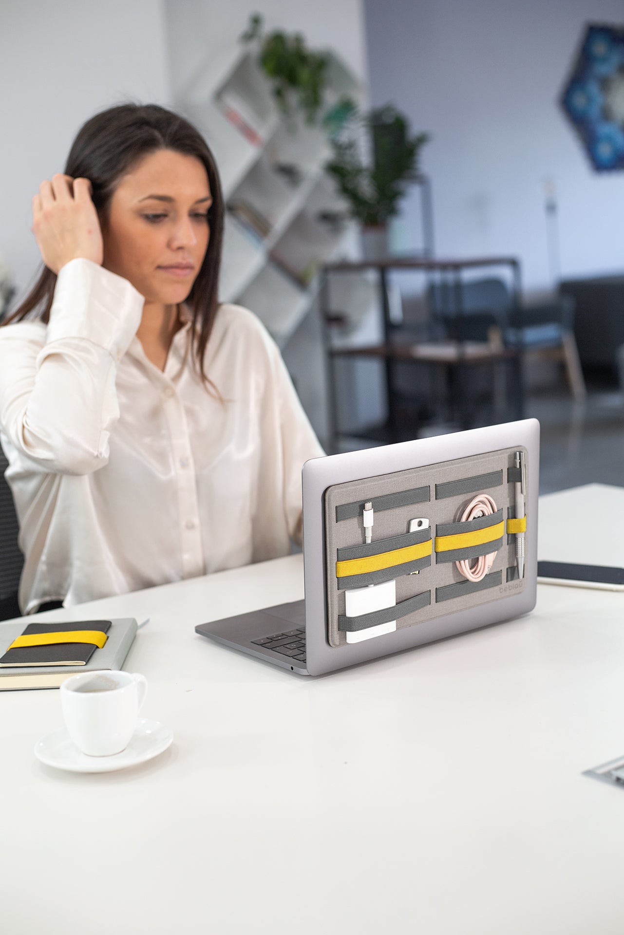 Beblau Shift Pro 3-in-1 Organizer Laptop, Wall & Backpack Tech Storage, Yellow