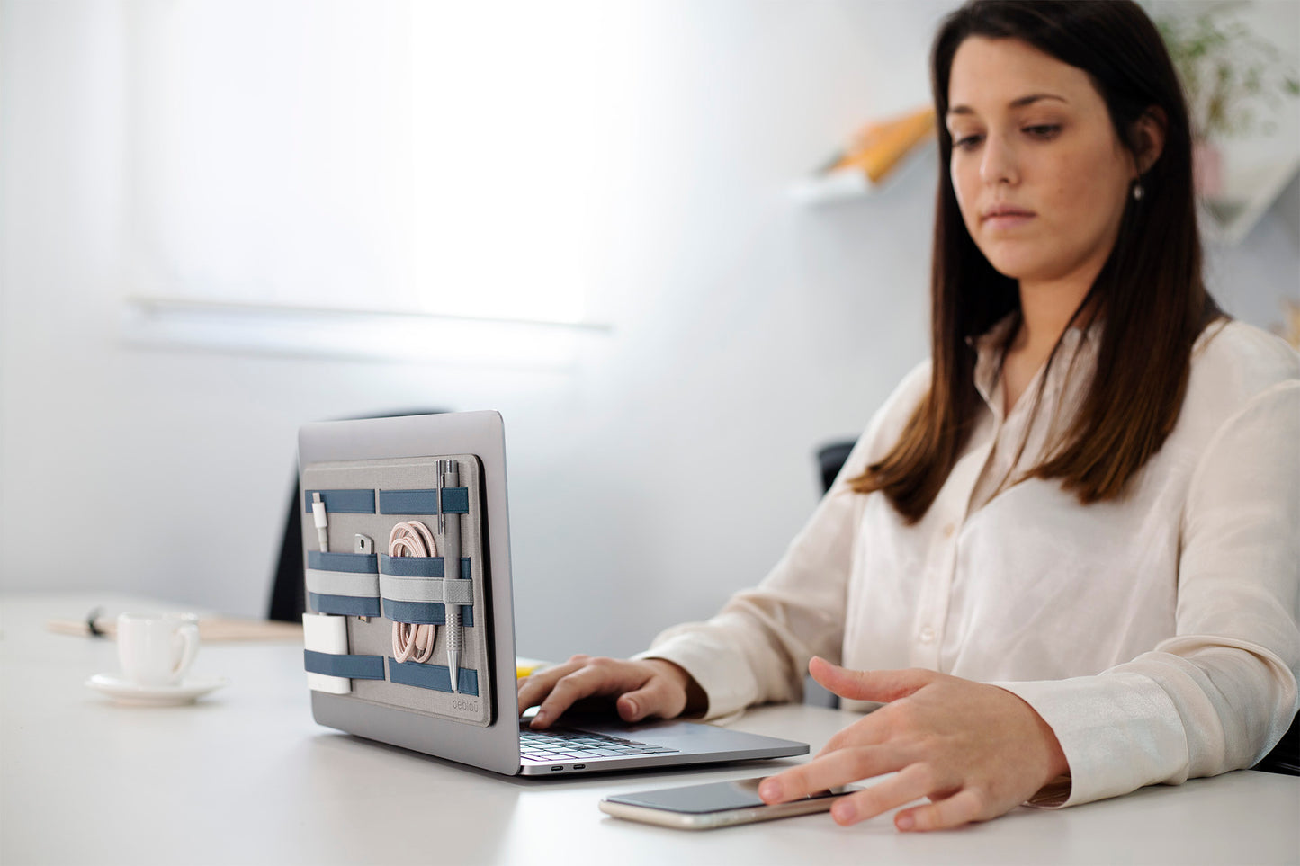 Beblau Shift Pro 3-in-1 Organizer Laptop, Wall & Backpack Tech Storage, Blue