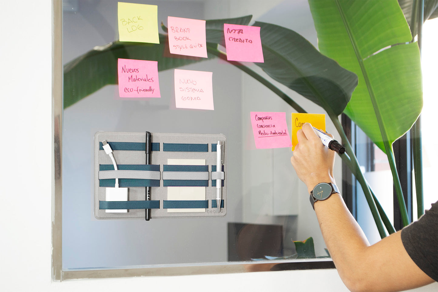 Beblau Shift Pro 3-in-1 Organizer Laptop, Wall & Backpack Tech Storage, Blue