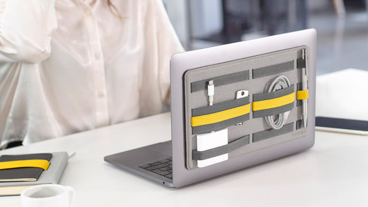 Beblau Shift Pro 3-in-1 Organizer Laptop, Wall & Backpack Tech Storage, Yellow